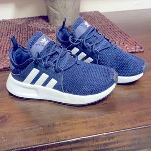 Navy blue adidas sneakers